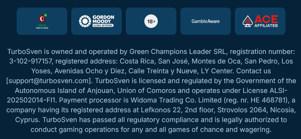 turbosven casino operator